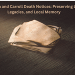 Eastaugh and Carroll Death Notices: Preserving Lives, Legacies, and Local Memory