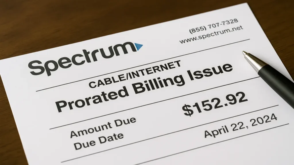 Spectrum Maine Prorated Billing Issue