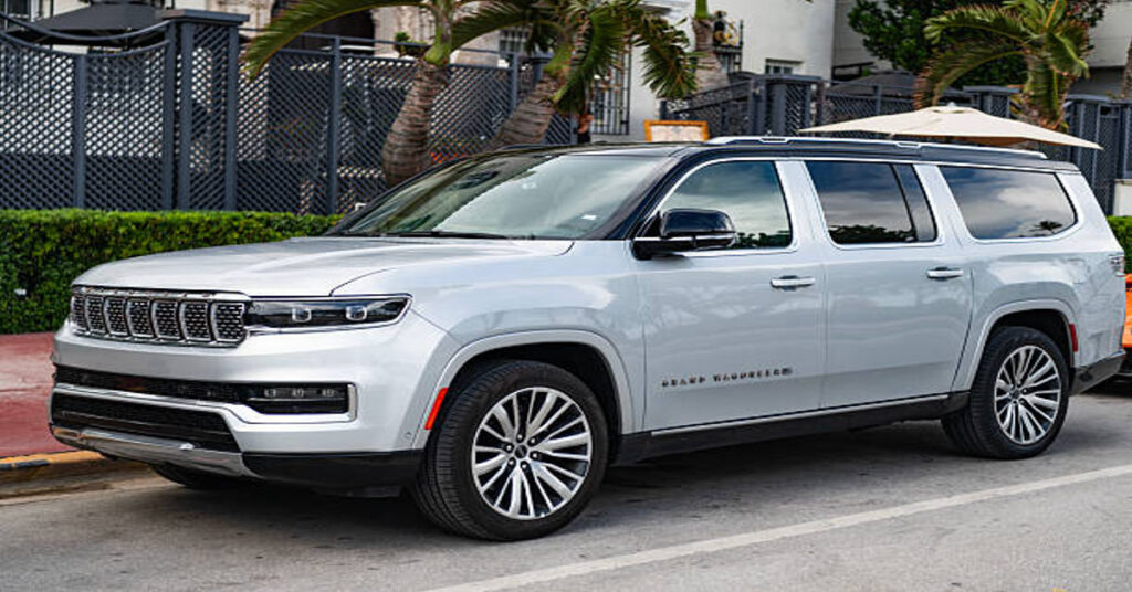 Jeep Grand Wagoneer Car Dominates Roads with Bold Luxury