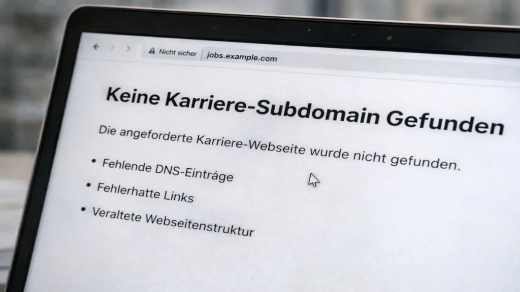 Keine Karriere-Subdomain Gefunden
